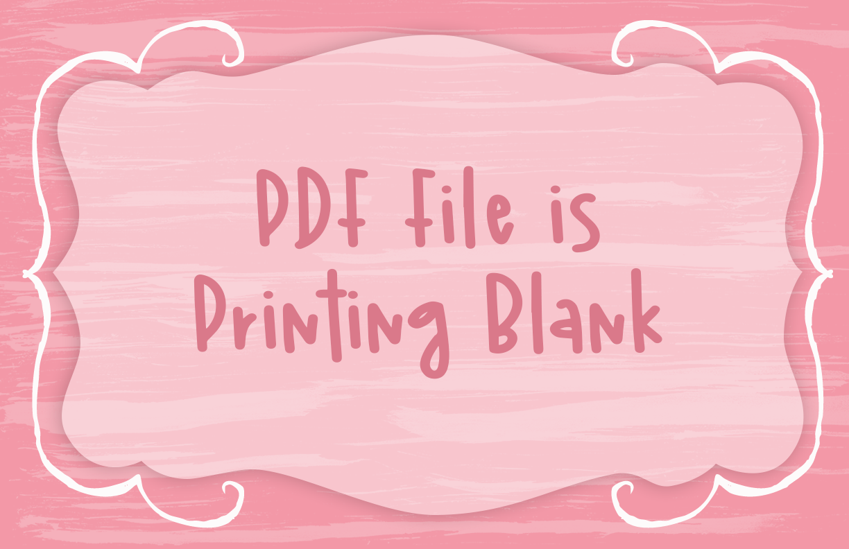 pdf file is printing blank